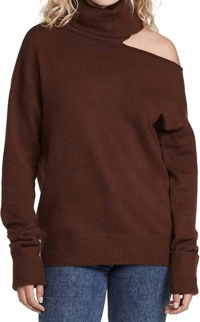 NEW PAIGE raundi turtleneck sweater in dark brown
